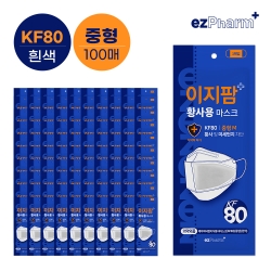 [이지팜] KF80 흰색 중형 100매